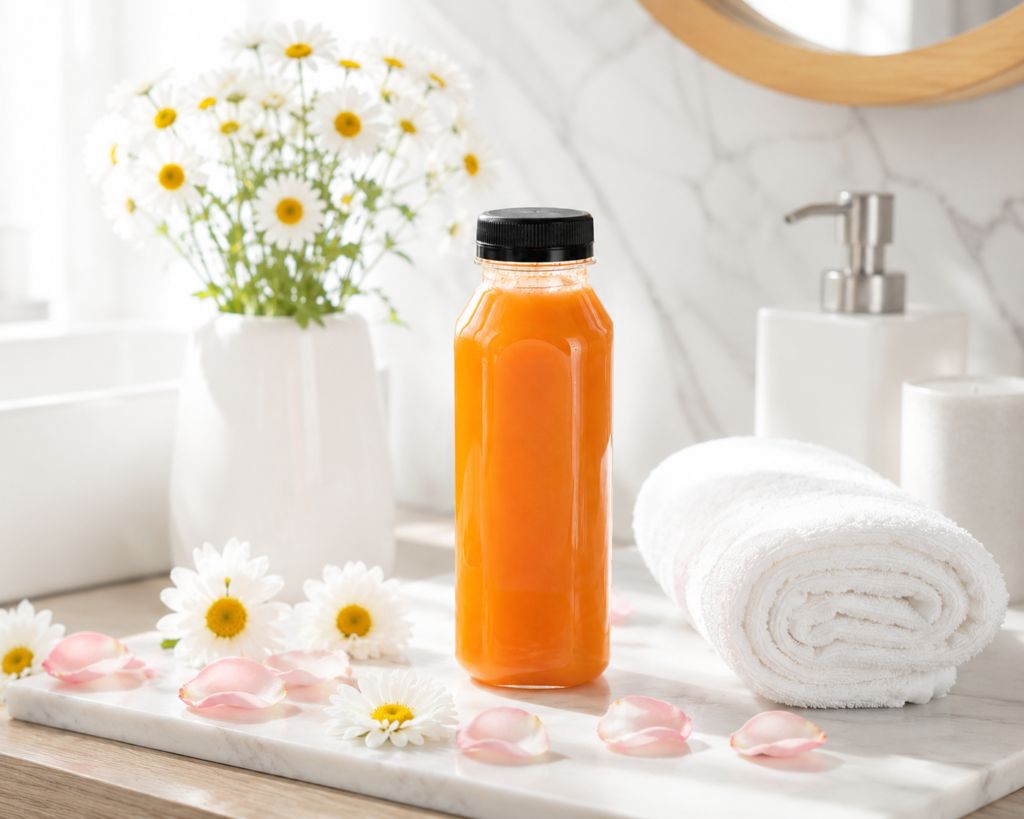 Bouteille de jus Zynatroze bio pour l'éclat de la peau et du teint