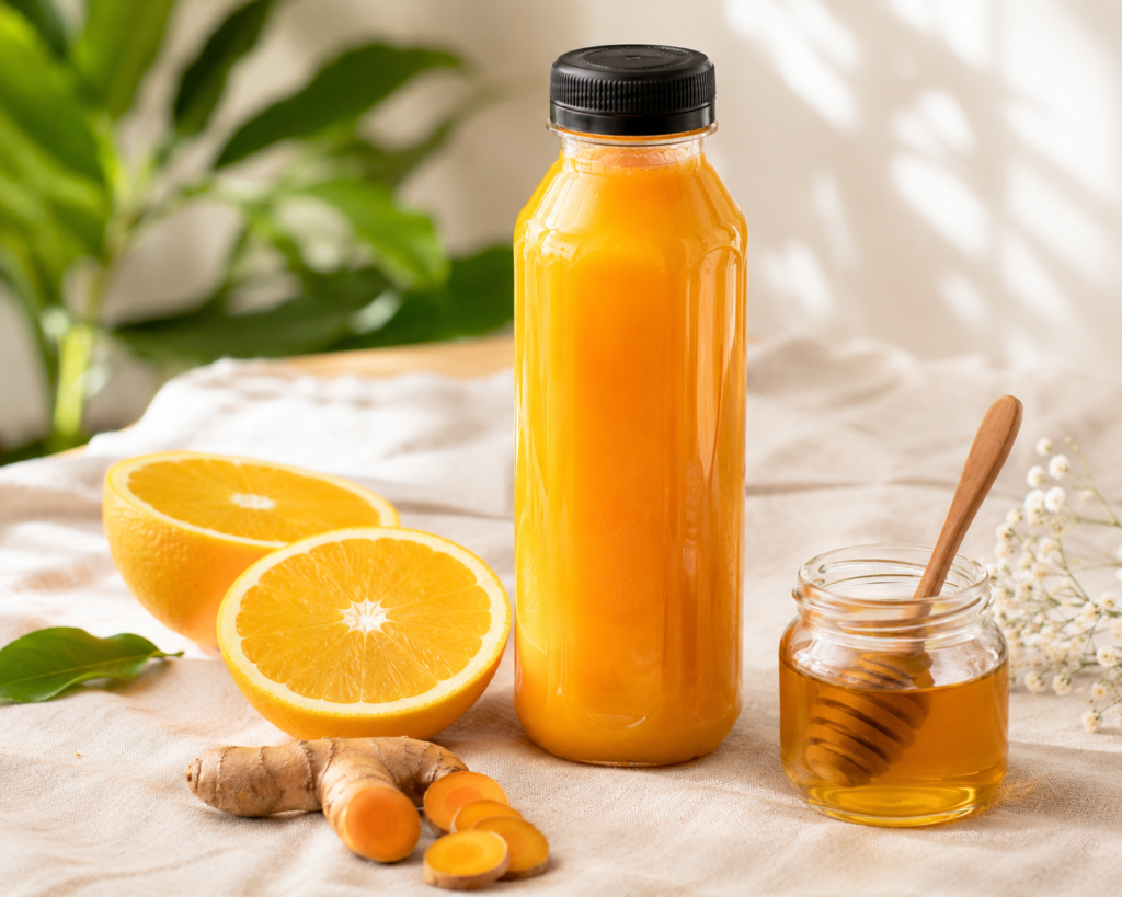 Bouteille de jus Zynatroze bio pour renforcer les défenses naturelles et l'immunité